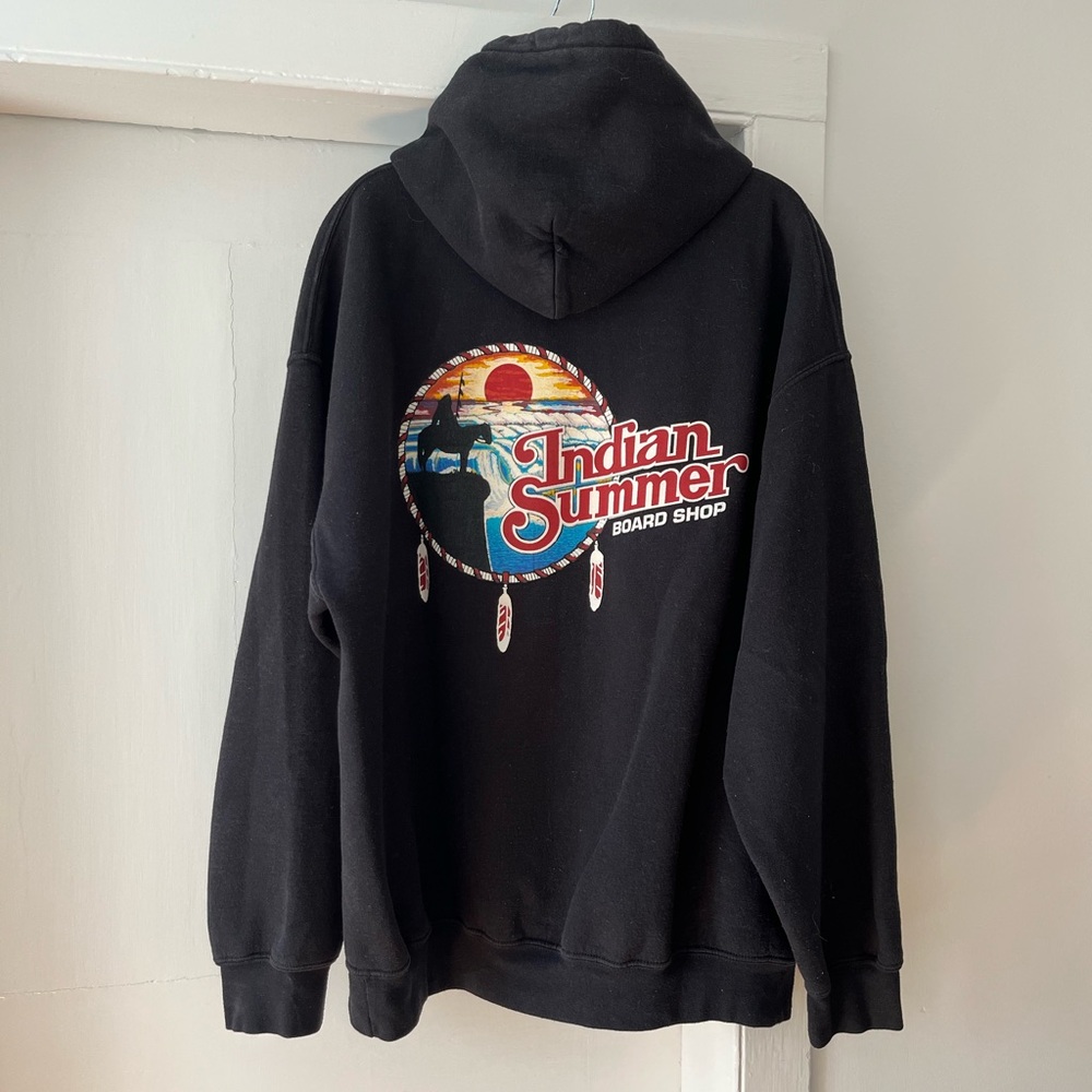 Gildan Black Hoodie with Small White Chest Logo